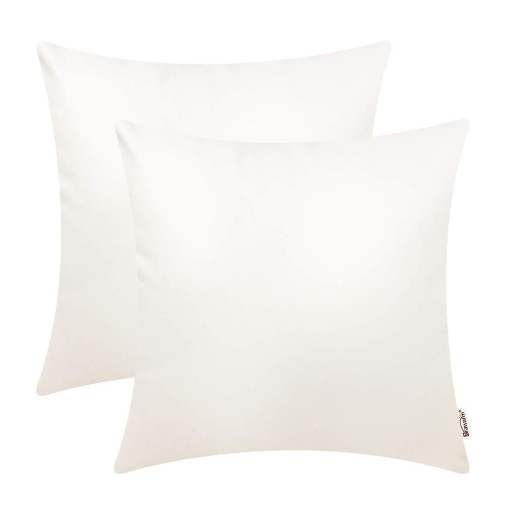 4082 Faux Leather Throw Pillow Covers 22 X 22 Inches - Cream Leather Pilow